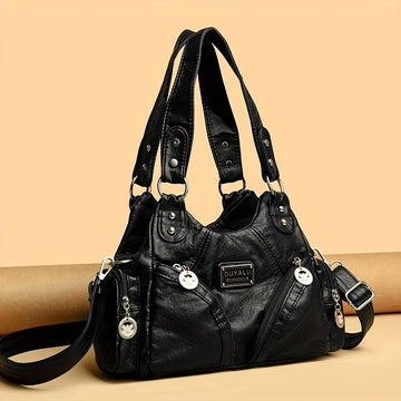 Sac à main vintage en cuir synthétique polyvalent