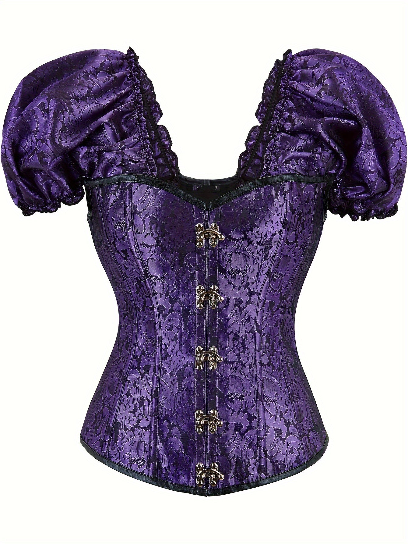 Gothic Punk Corset with Lantern Sleeves