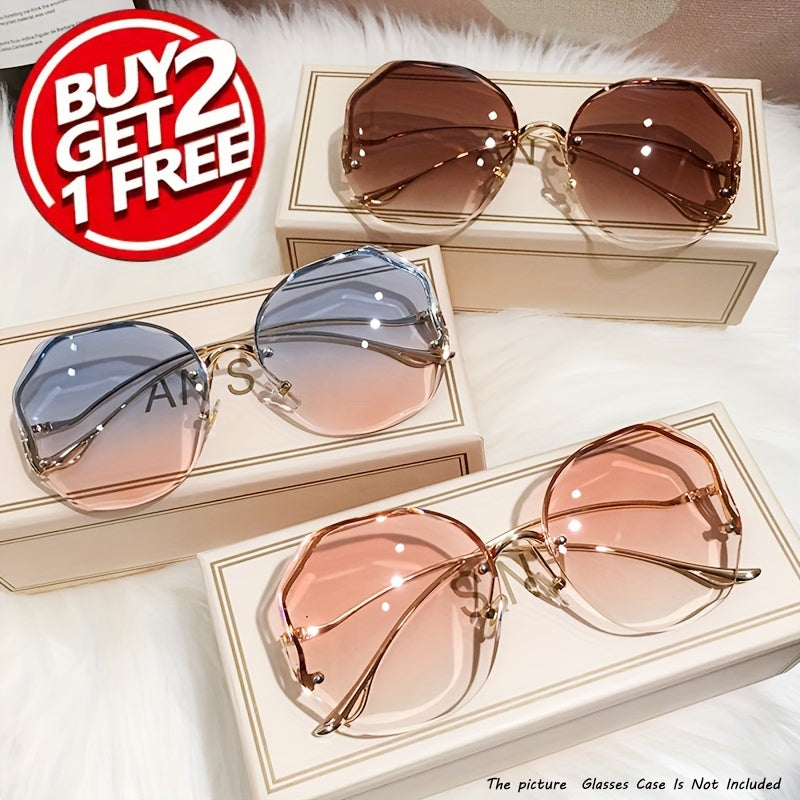 3-pack women's fashion glasses in round gradient glass