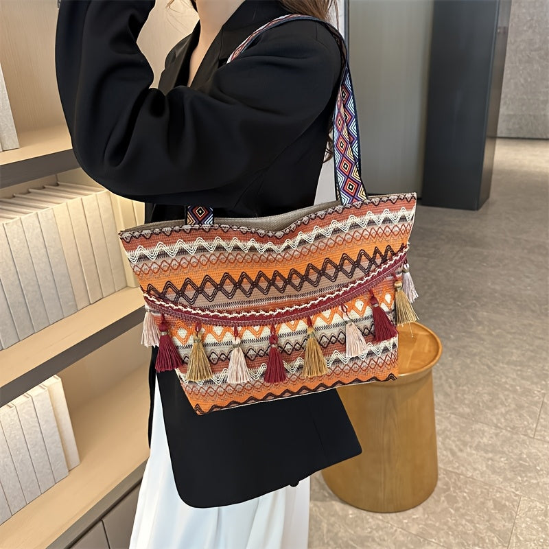 Sac Tote de Style Bohème Grande Capacité pour Femmes