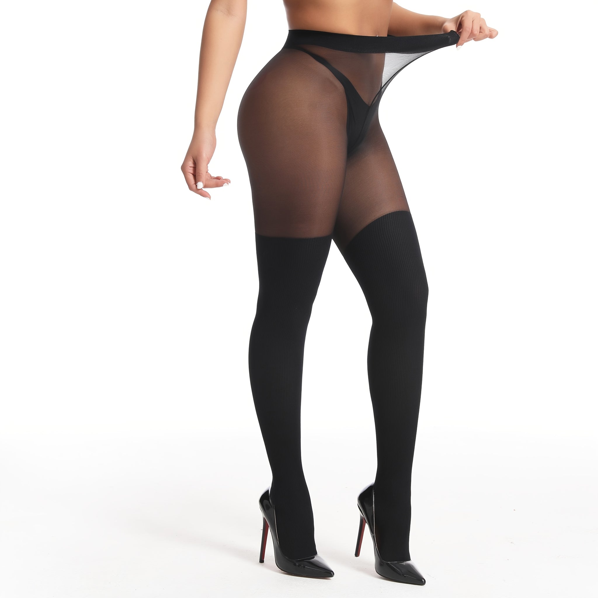 Elegant and Sheer Black Tights for Women