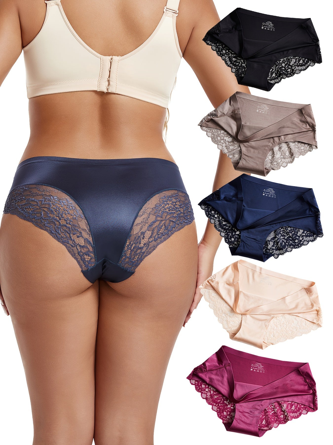 Pack of 5 Women's Low Rise Lace Panties