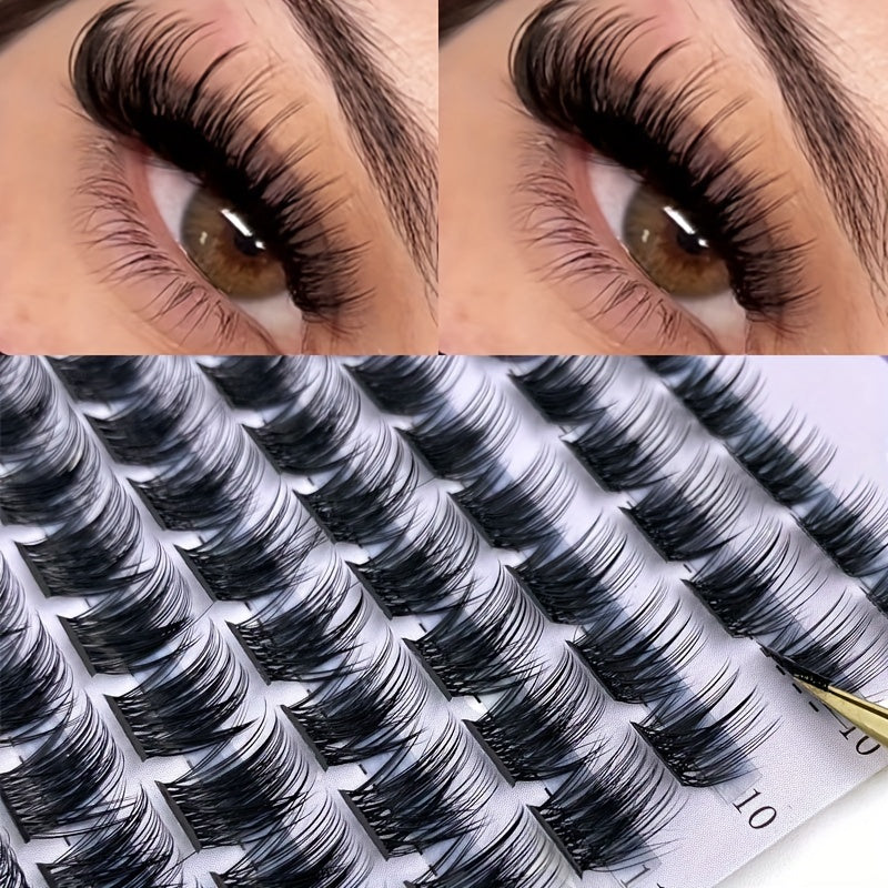 168pcs Clusters de Cils en Fausse Fourrure de Vison - Volume DIY