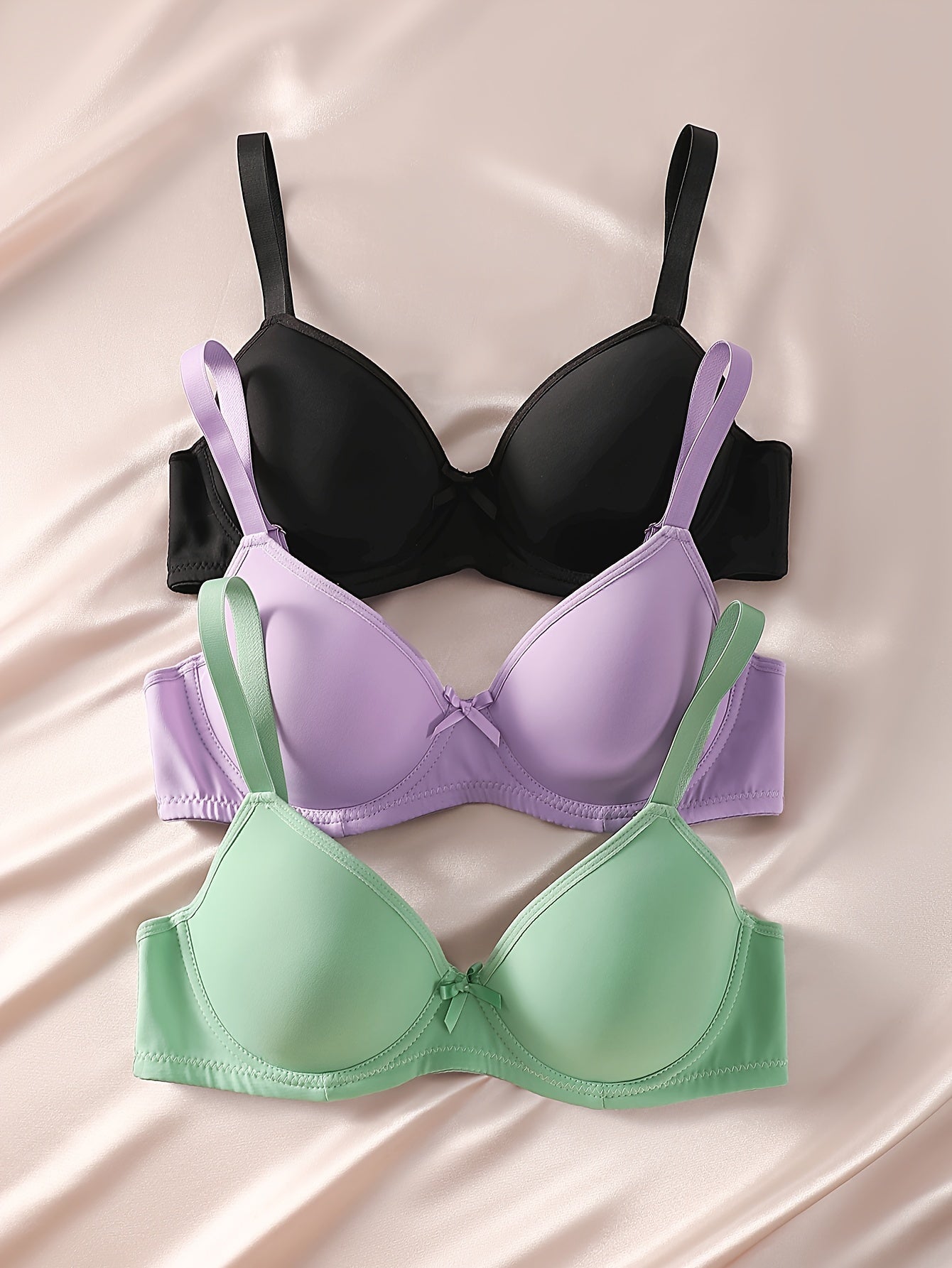 3-piece seamless push-up bra