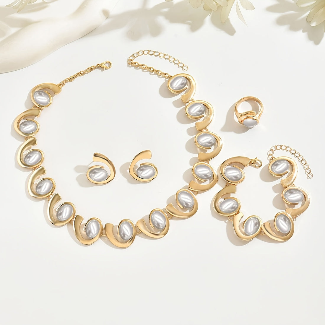 5pcs Elegant French Style Jewelry Set