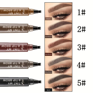 4 Heads Waterproof Liquid Eyebrow Pencil