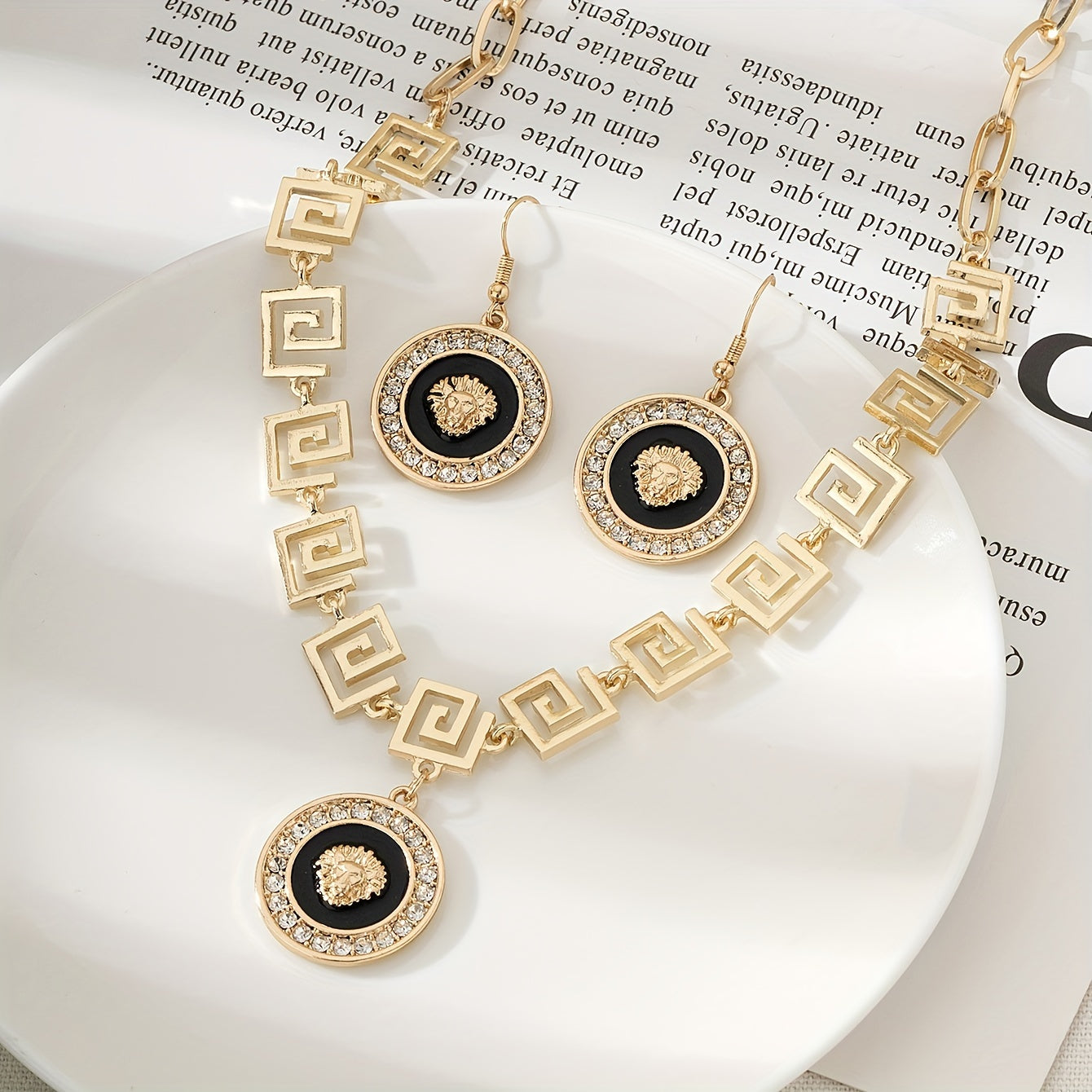 Elegant Zinc Alloy Necklace and Earrings