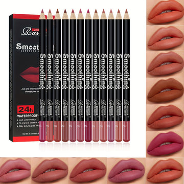 Waterproof Matte Lip Pencil - Set of 12 Colors