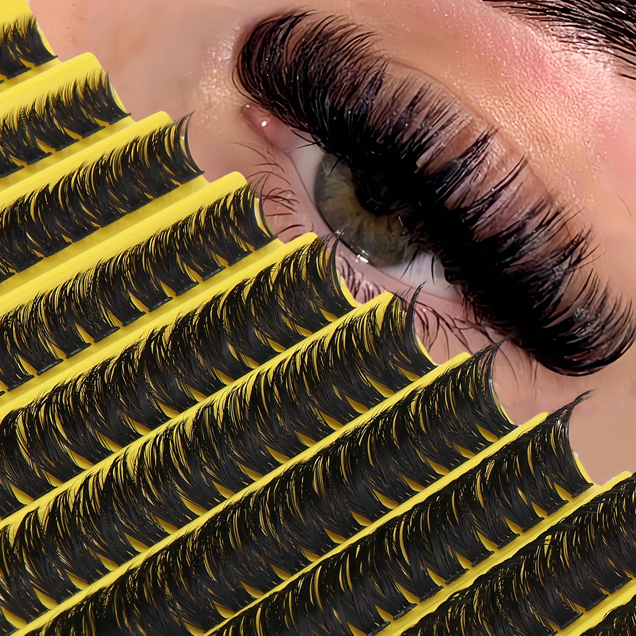 Voluminous Eyelash Extensions - 200 Clusters, 30D/40D/80D