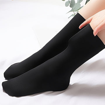 5-10 Pairs Women's Velvet Mid-Calf Socks