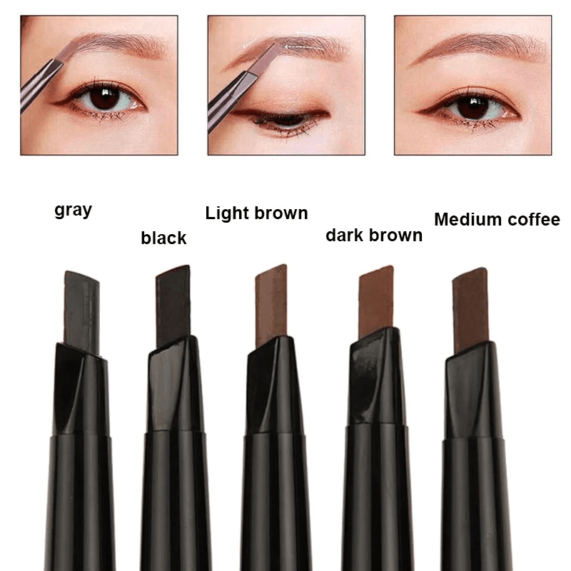 Natural Waterproof Eyebrow Pencil - Black &amp; Brown