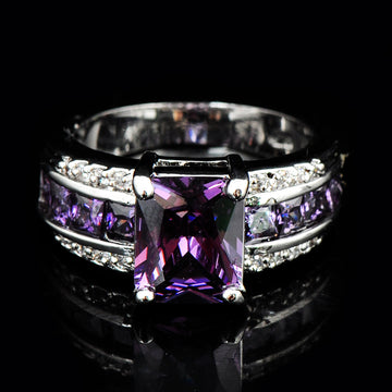 Emerald Cut Stone Ring for Women - Wedding Jewelry