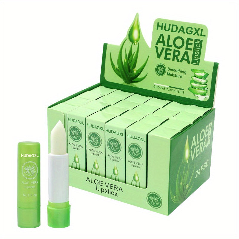 Coffret de 24 Rouges à Lèvres Aloe Vera - Changement de Couleur