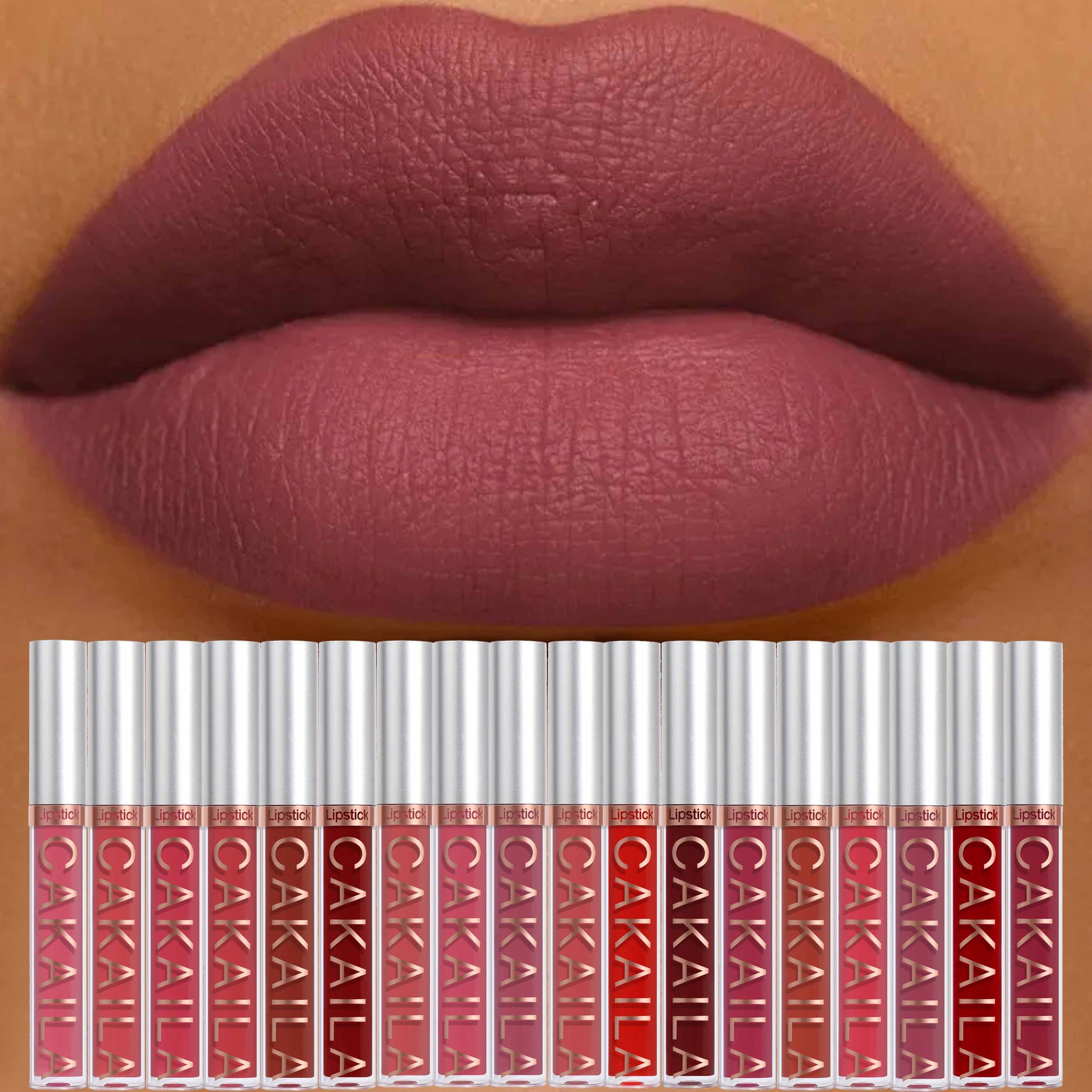 Cakaila 18-Pack Waterproof Liquid Lipstick Set