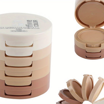 5 Shades Color Correcting Compact Powder - 24h Shine Control