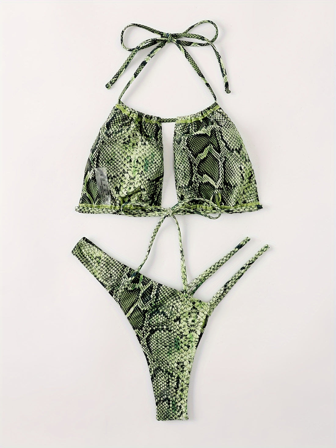 Bikini Sexy Dos Nu avec Motif Serpent