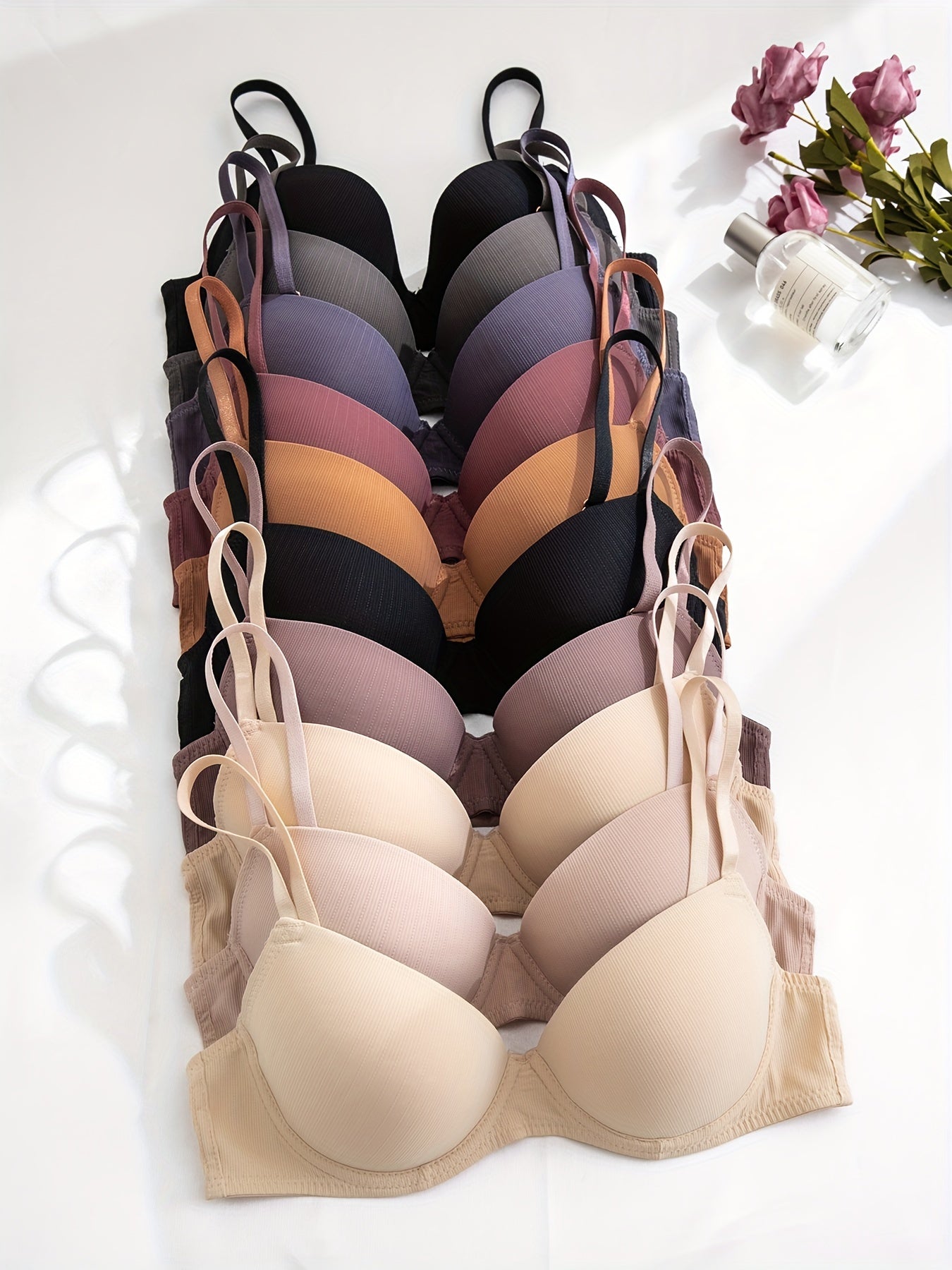 10 pcs Underwire Bra, Comfortable and Elegant Bralette