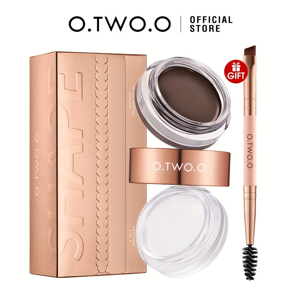 O.TWO.O Eyebrow Cream and Wax - Long-Lasting Natural Eyebrows