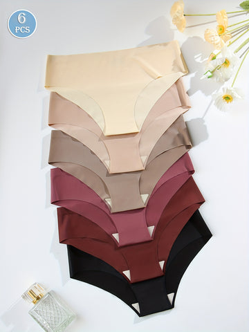 6pcs Culottes Femme Sans Couture - Douces et Confortables