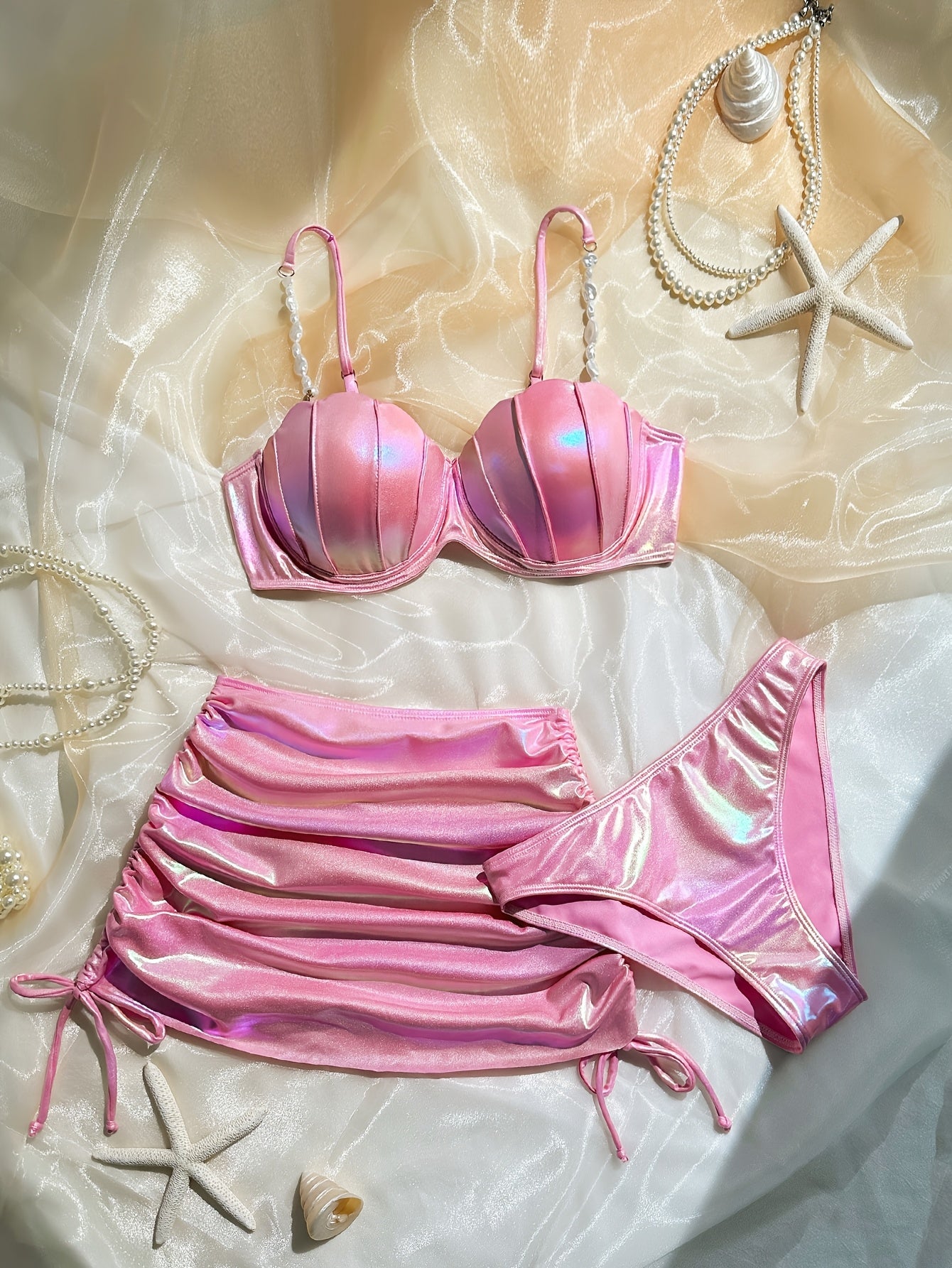 Maillot de Bain Sexy Trois Pièces Dégradé 2024