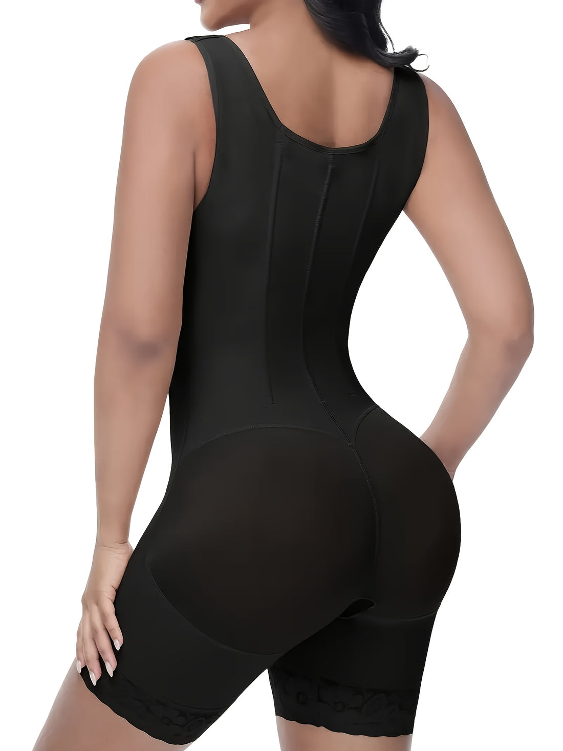 Body Shaper Femme Slim, Tulle Dentelle - Noir