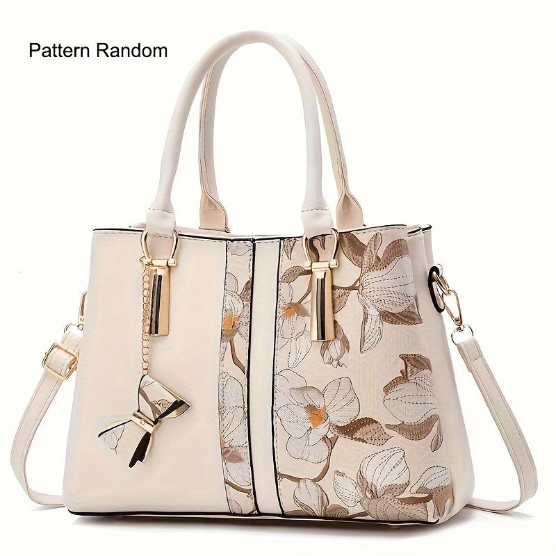 Elegant and spacious floral handbag