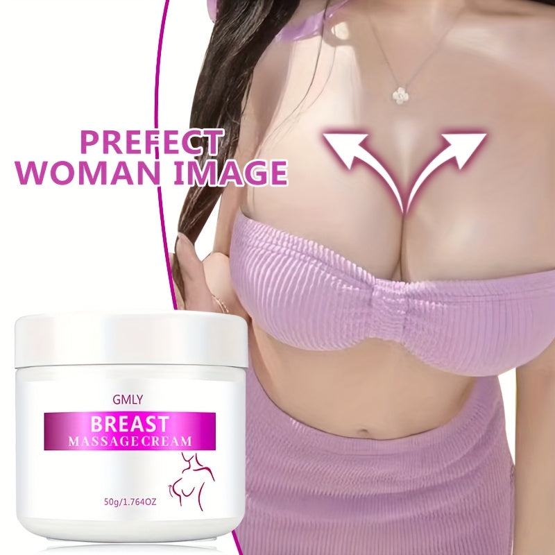 Moisturizing Breast Massage Cream - 50g with Jojoba Oil, Hyaluronic Acid &amp; Honey