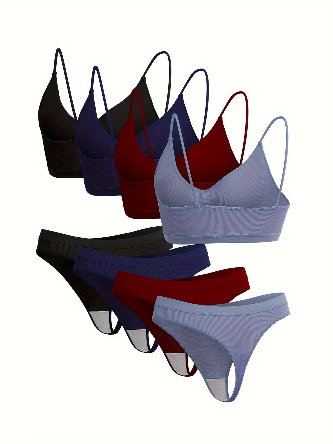 Ensemble de Lingerie Élégant en 4 Pièces