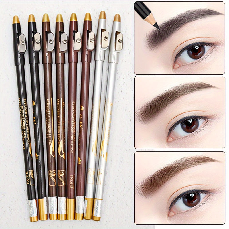 Waterproof Eyebrow Pencil and Eyeliner with Sharpener