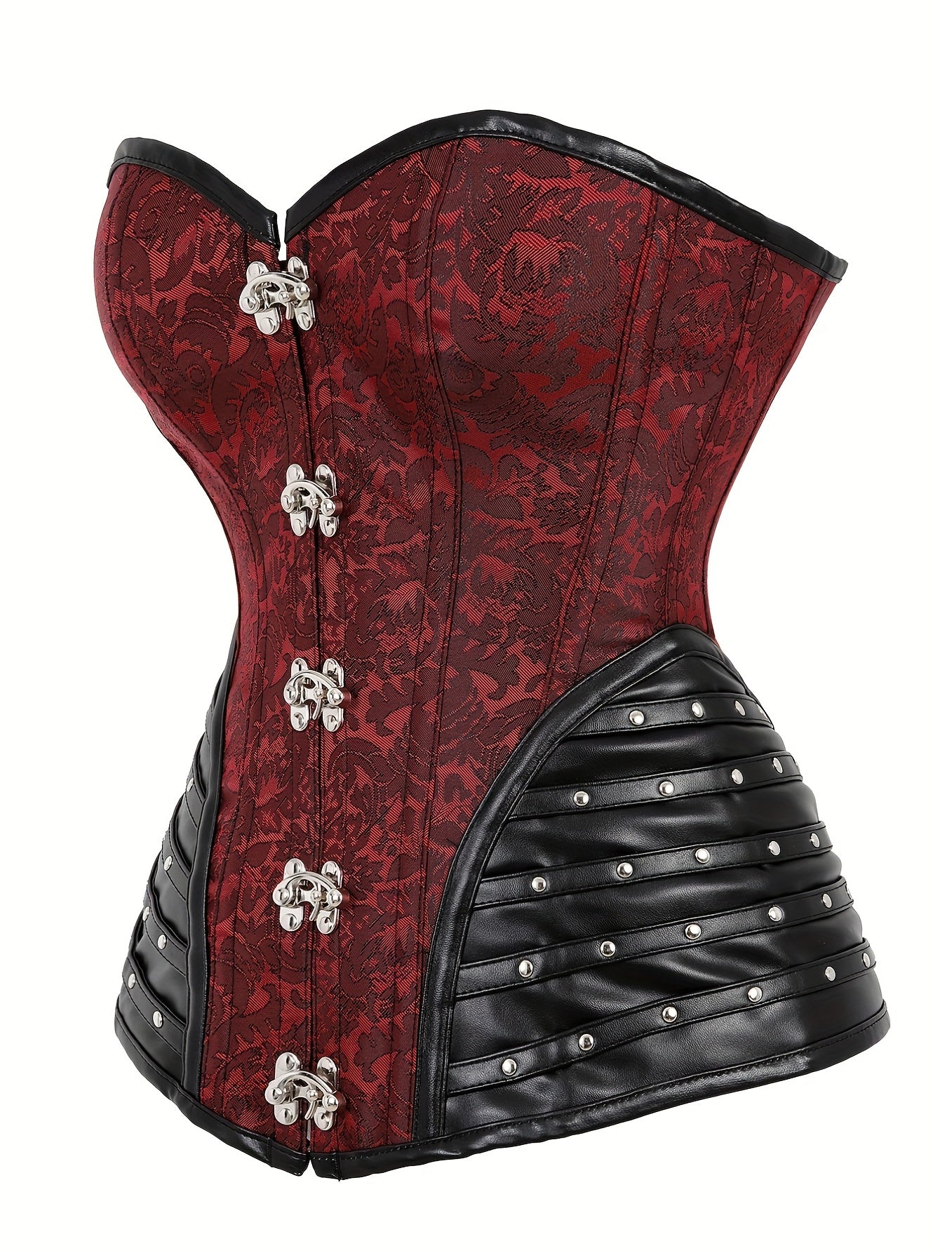 Red Gothic Corset with Black Trim for Women