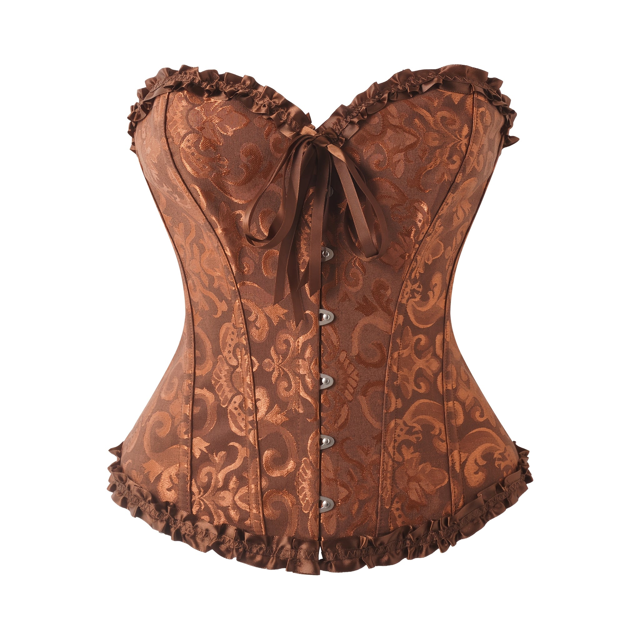 Elegant Floral Lace Corset Top - Renaissance Style