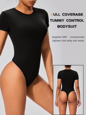 Bodysuit Élegant Femme à Manches Courtes - Confort et Style