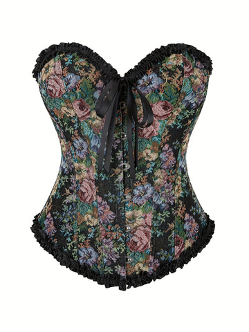 Women's Floral Lace Bustier Corset