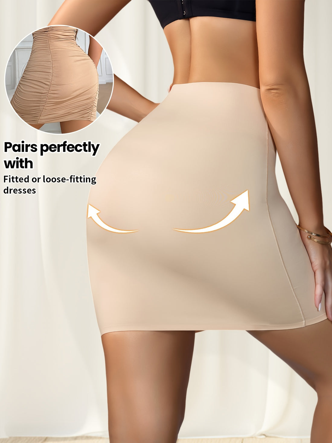 Women's High Waisted Tummy Control Sculpting Skirt