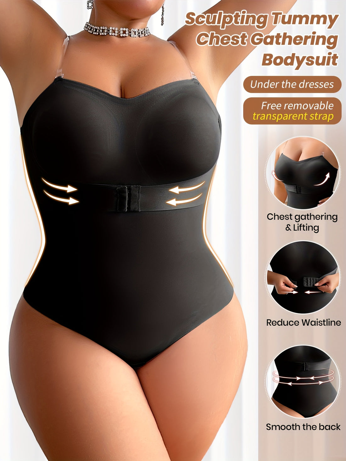 Women's Seamless Sculpting Bodysuit with Tummy Control