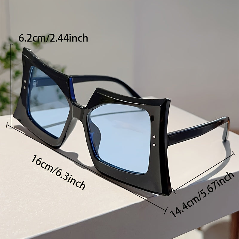 Oversized Multicolor Gradient Glasses for Women