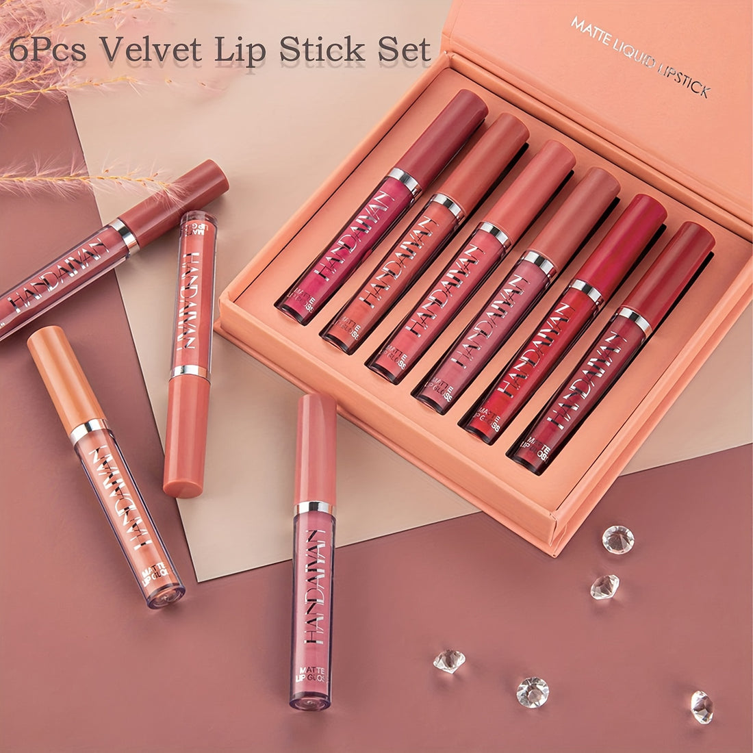 Set of 6 Matte Liquid Lipsticks