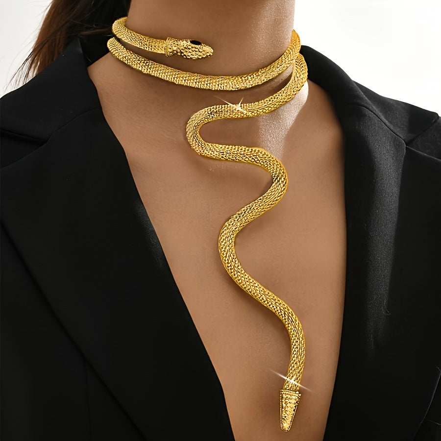 Collier Chaîne Réticulée SNAKE Ajustable en Alliage