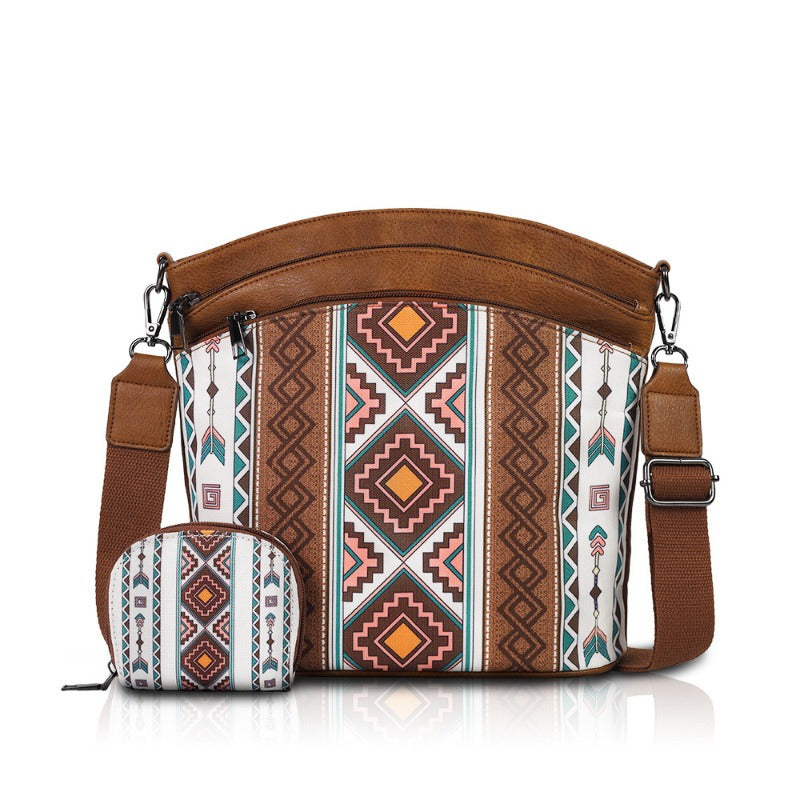 Two-piece bohemian ethnic handbag