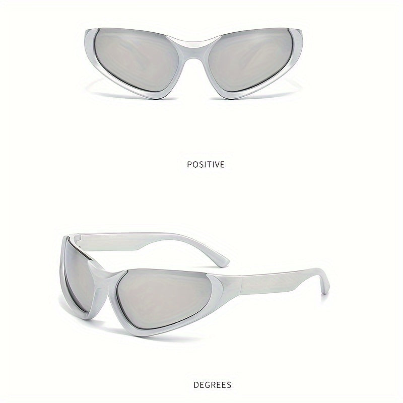 Lunettes de soleil Y2K semi-rimless futuristes