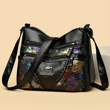 Sac Bandoulière Vintage Floral Femme - Grand Format