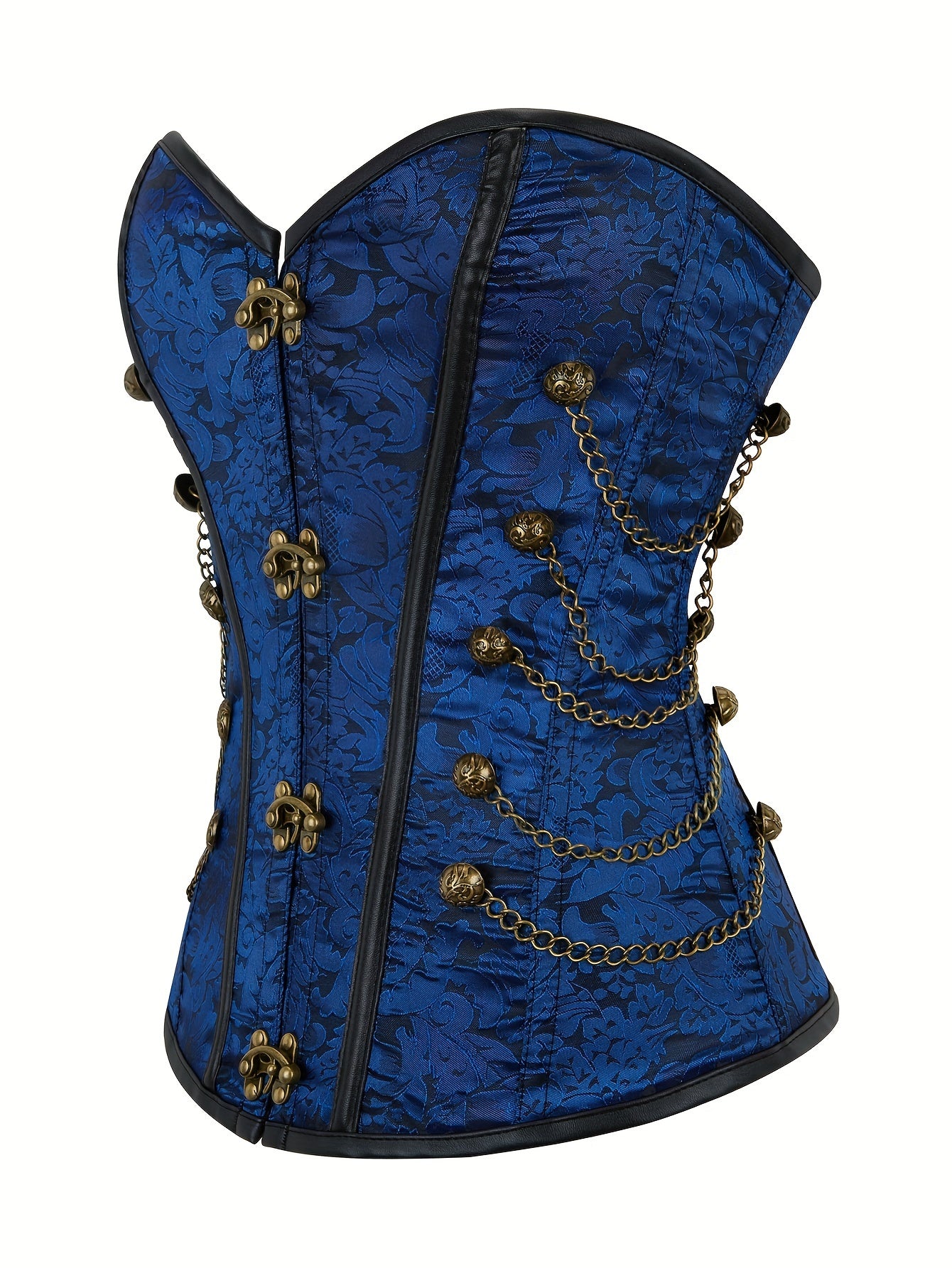 Corset Décor Chaîne sans Bretelles avec Contrôle du Ventre