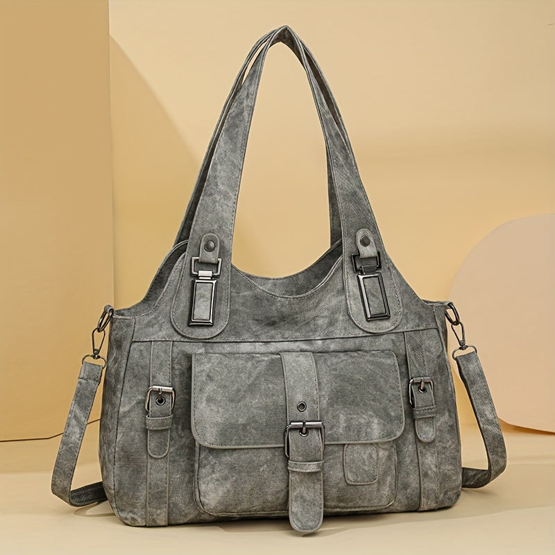 Vintage Tote Bag for Women with Detachable Shoulder Strap