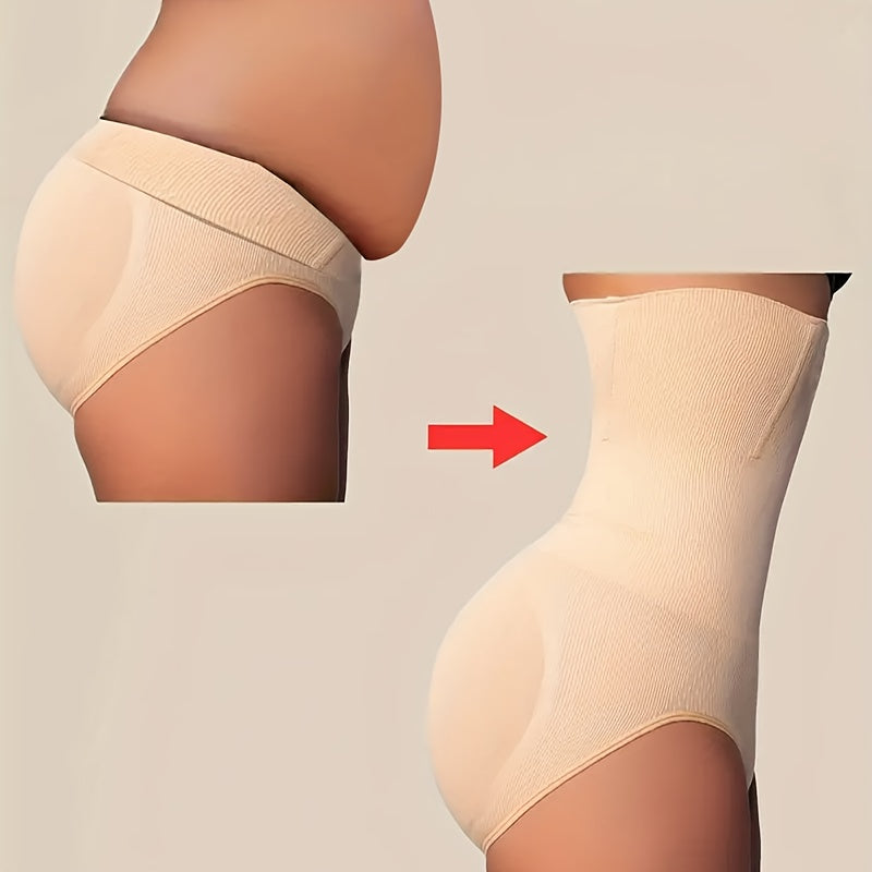 High Waisted Tummy Control Boyshorts - Women's Shapewear Beige