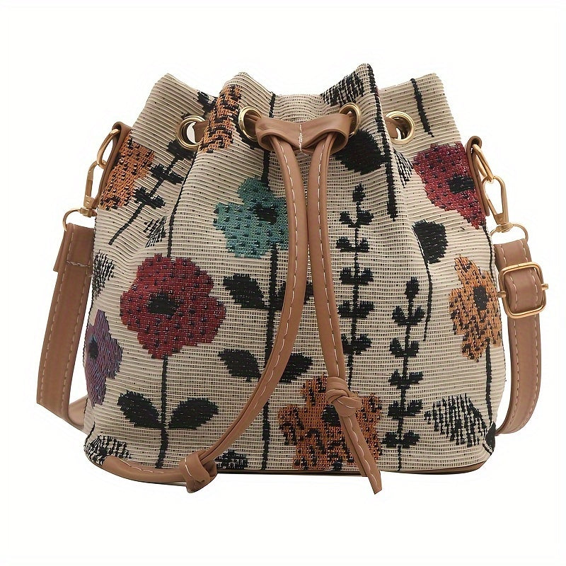 Elegant Women's Handbag with Floral Pattern