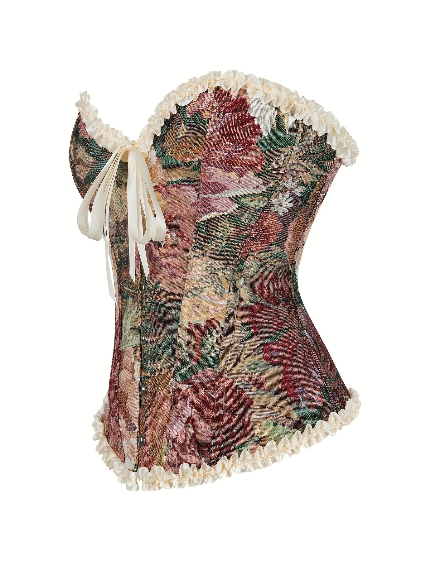 Corset Bustier à Imprimé Floral - Cintrage Confortable et Respirant