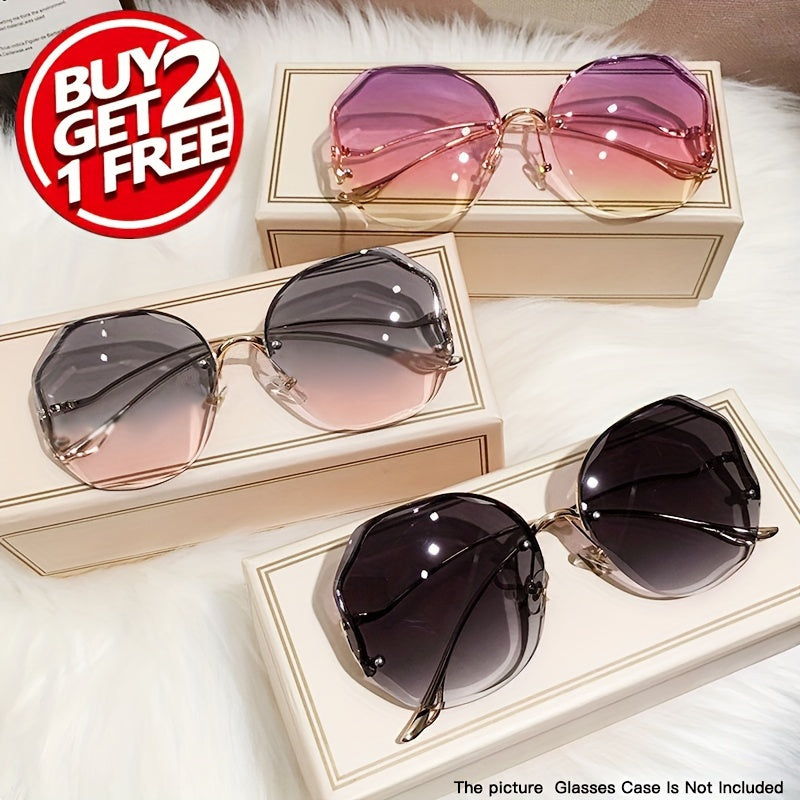 3-pack women's fashion glasses in round gradient glass