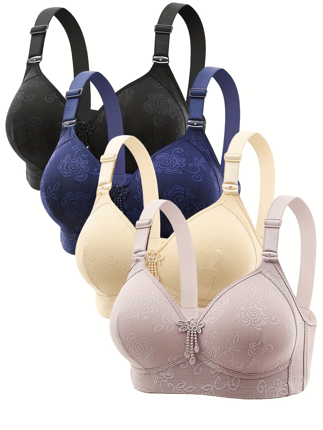 4-piece sexy and comfortable fringed seamless bra