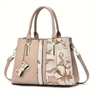 Elegant and spacious floral handbag