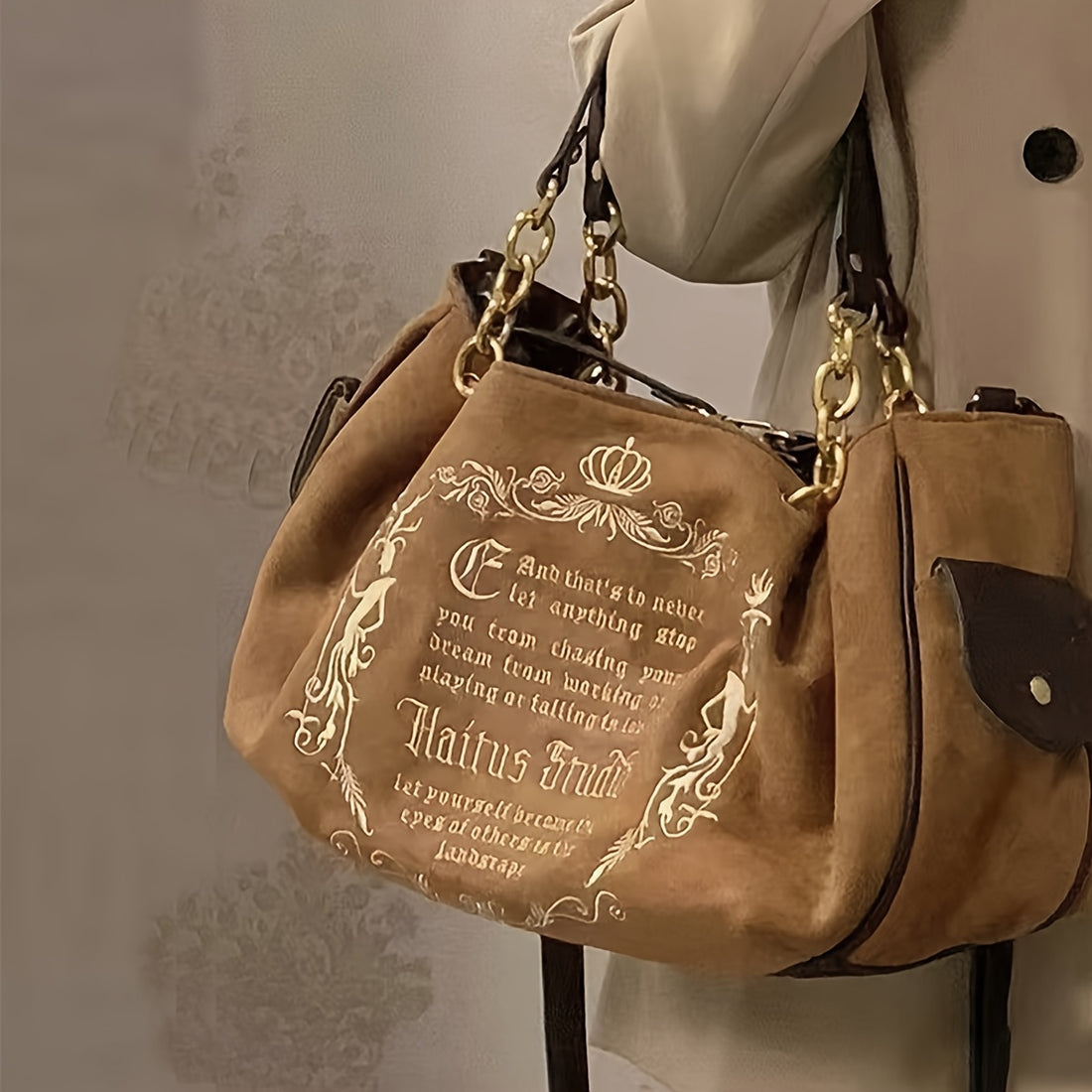 Sac à main en velours vintage avec chaîne pour femmes